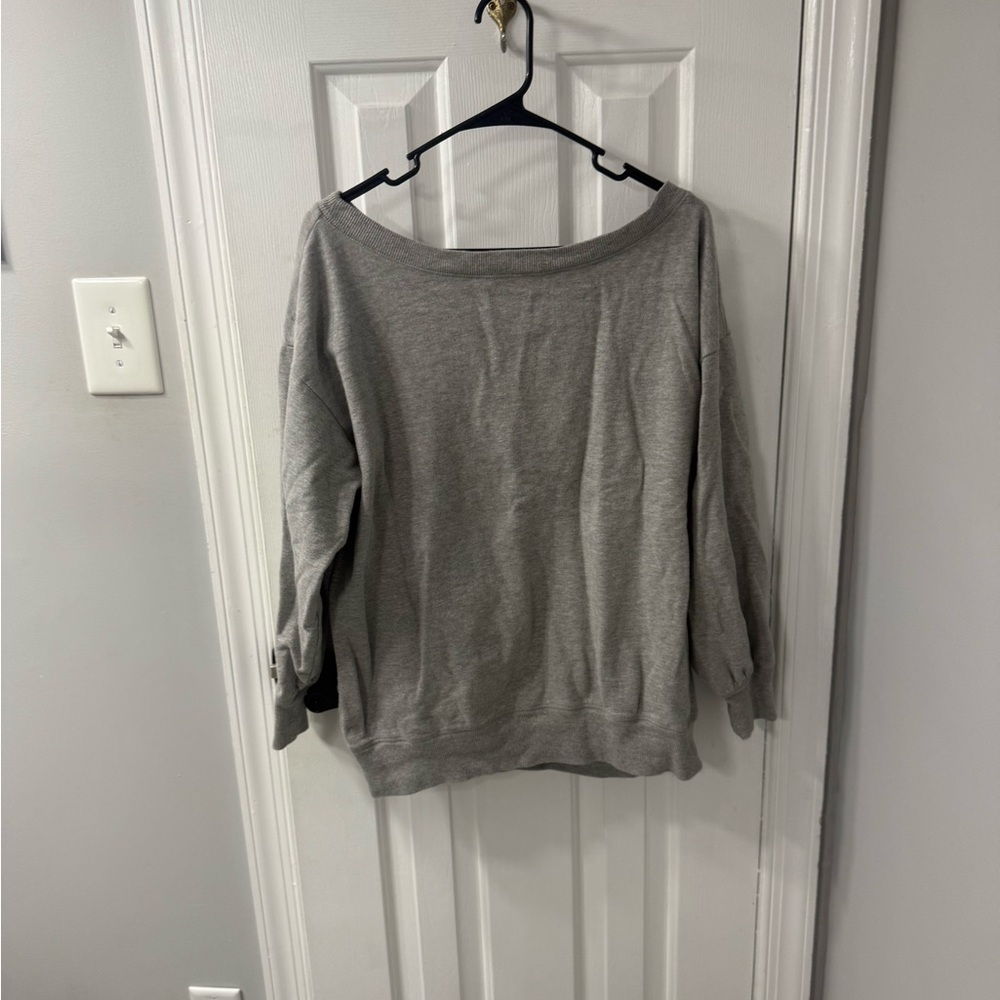 Gray Women's Sweater urban outfitters size small off the shoulder pain